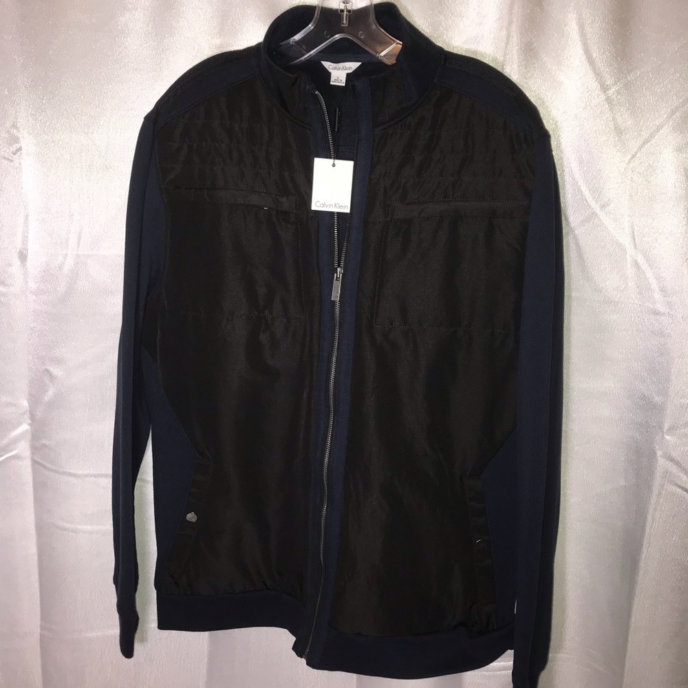 CALVIN KLEIN Men’s Jacket Large (Black/Blue) 🆕 - Picture 7 of 7